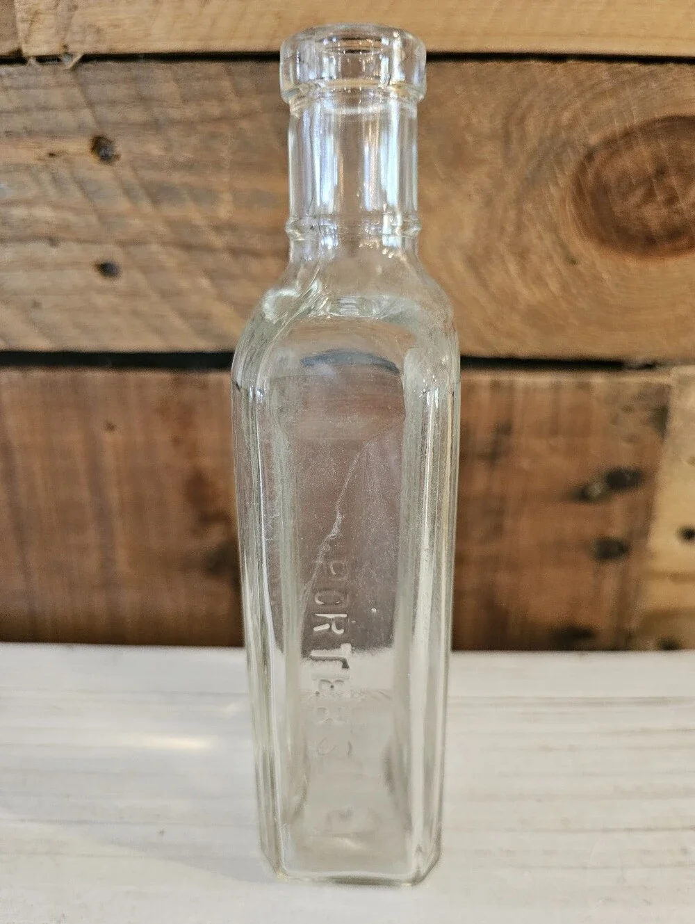 Antique 1920s-30s Porter's Pain King Clear Glass Bottle
